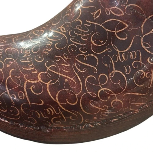 Dansko 20th Anniversary Limited Edition Clogs Brown Patent Leather Size 10.5 - Picture 2 of 13